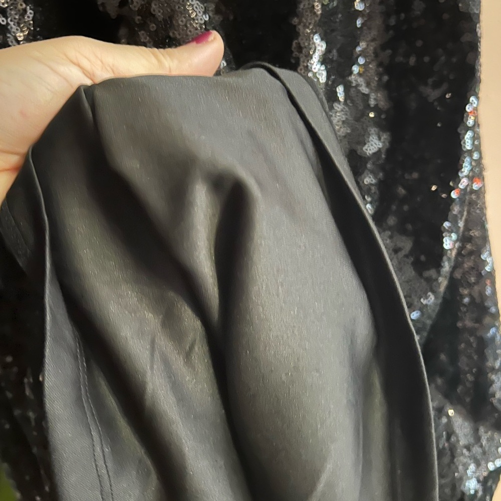 NWT Eloquii Black Sequin Cowl Back Dress Size 18 - Picture 7 of 13